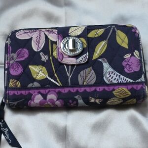 Vera Bradley Floral Wallet - Purple and Green